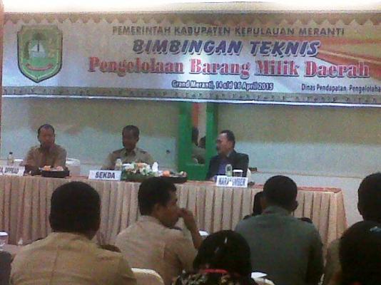 Sekda Meranti Buka Bimtek Pengelolaan Aset Daerah