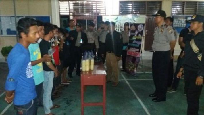 Lagi Asik Pesta Tuak dan Hisap Lem, Sejumlah Pemuda dan ABG Ditangkap Polisi