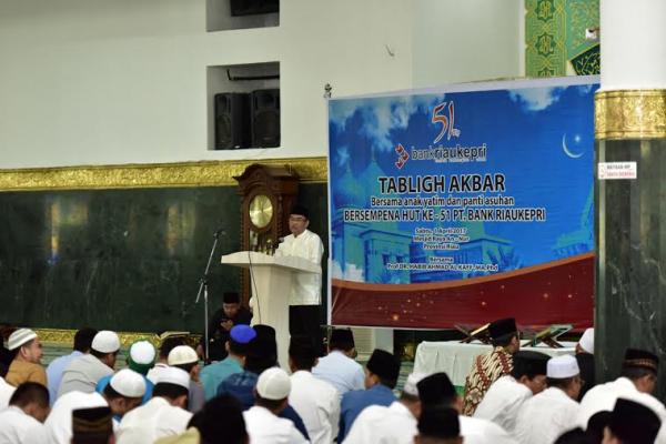 Sempena HUT Ke-51 Bank Riau Kepri, Ribuan Anak Yatim Hadiri Tabligh Akbar