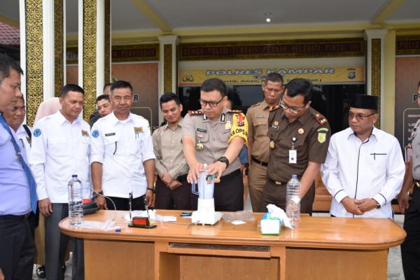   790 Gram Shabu Senilai Rp 1 M Lebih, Dimusnahkan Polres Kampar