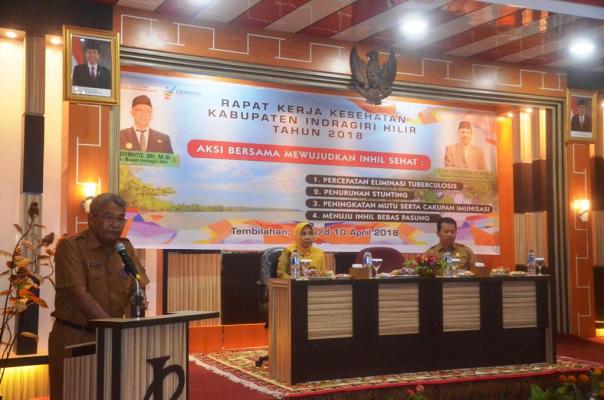 Asisten I Pemkab Inhil Buka Rapat Kerja Kesehatan Kabupaten Inhil Tahun 2018 