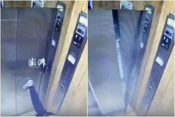 Bocah di China Jebol Pintu Lift dengan Sentuhan Kakinya