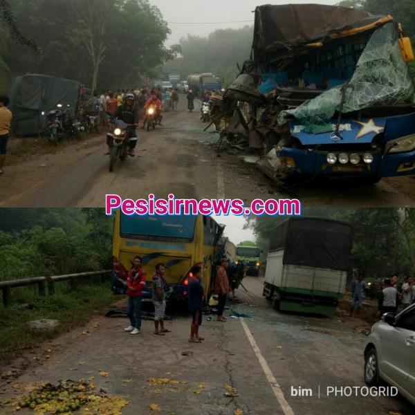 Bus Pinem vs Truk Tronton, Satu Tewas Puluhan Luka-luka 