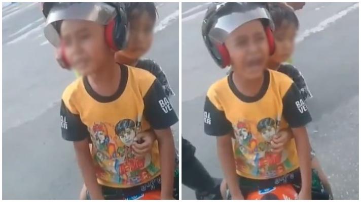 Diberhentikan Polisi Sebab Berkendara di Jalan Raya, Bocah TK ini Berteriak Histeris: Aku ndak Punya Uang