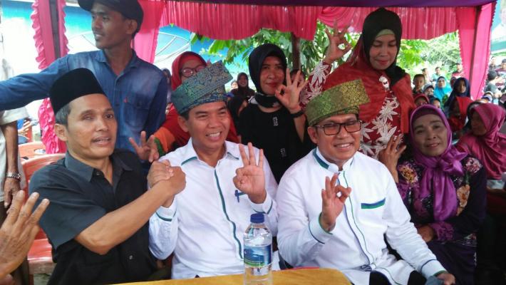 Firdaus Rusli paslon No urut 3,janji akan melanjutkan pembangunan jembatan yang terbengkalai