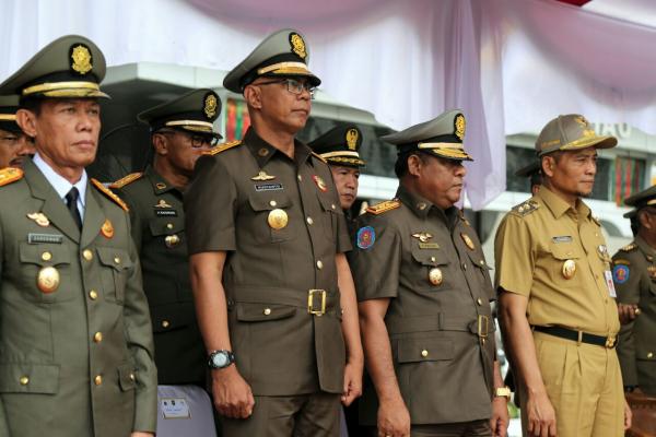 HUT Satpol PP Ke - 68 Dan Satlinmas Ke - 56, Pj Bupati Inhil Minta Personel Jaga Netralitas Dalam Pilkada