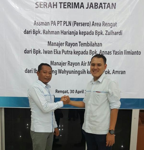 Iwan Eka Putra Pindah Tugas, Kini Meneger PLN Rayon Tembilahan akan Dijabat Annas Yasin