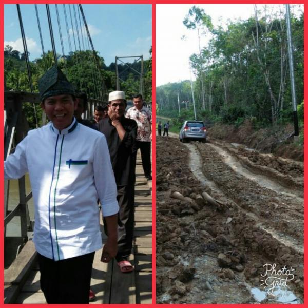 Ke Rokan IV Koto, DR H Firdaus ST MT Prihatin dengan Kondisi Jalan yang Begitu Parah