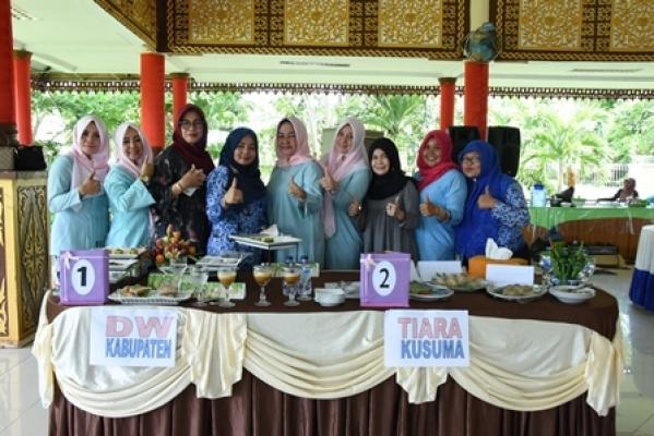 Mantap, DWP Bengkalis Raih Juara Pertama Lomba Buat Kue Khas Melayu