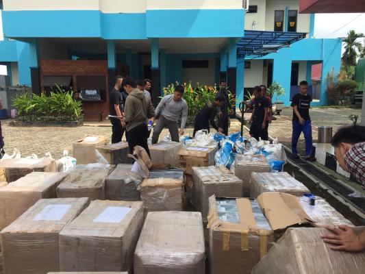 Satreskrim Polres Inhil Limpahkan Kasus Kepabeanan ke Beacukai Tembilahan 