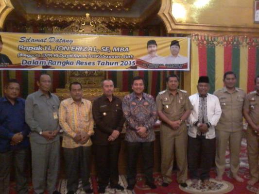 Jon Erizal Reses Ke Kabupaten Siak