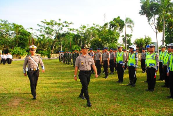 Polres Sergai Gelar Apel Pasukan Patuh Toba 2015