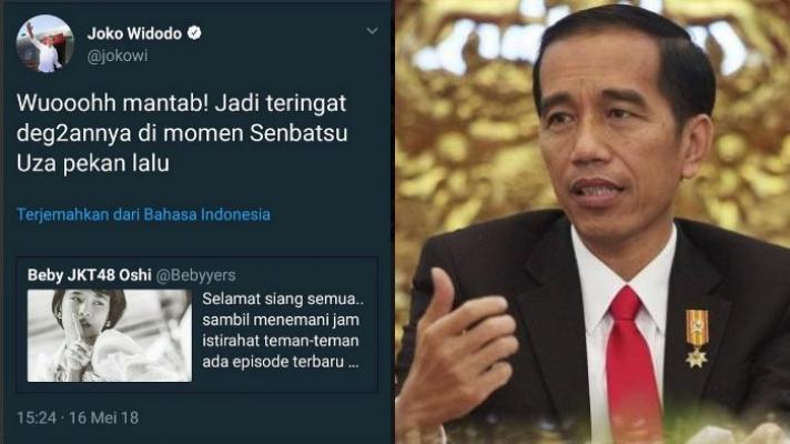 Akun Twitter Resmi Presiden Jokowi Sempat Berkicau Soal JKT48, Kini Admin Dibebastugaskan