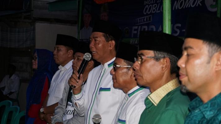 Di Depan Warganya, Mursini Imbau Warganya Coblos Nomor 3 Jamin Kuansing Jadi Lumbung Suara Firdaus-Rusli