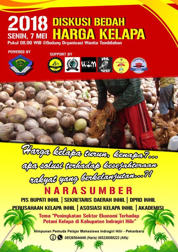 PB HIPPMIH Pekanbaru Taja Diskusi Bedah Harga Kelapa