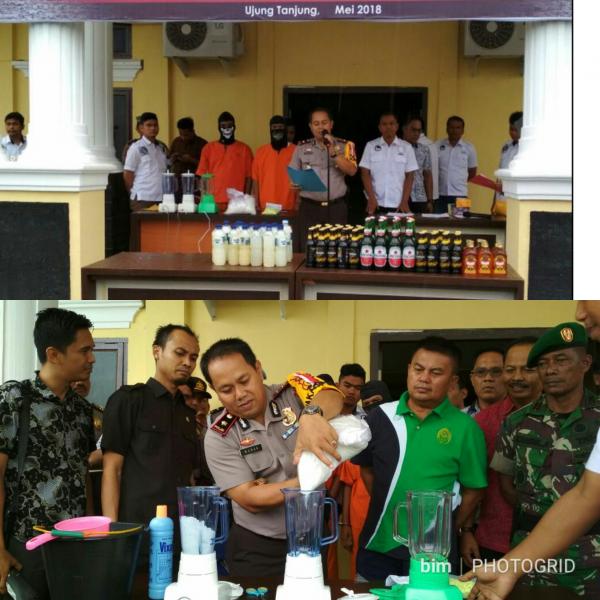 Polres Rohil musnahkan barang bukti shabu serta pil ekstasi dan miras hasil tangkapan 