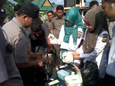 Polres Bengkalis Tes Urine Perwira dan Personil 