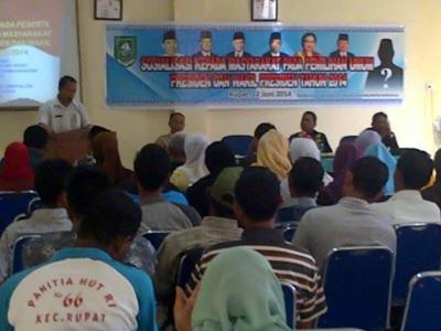  Tour Kesbangpol Bengkalis Sosialisasi Pilpres 2014 di Rupat