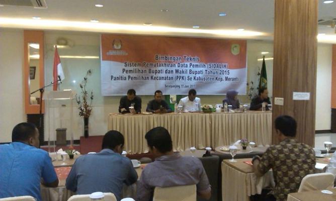 45 PPK se-Meranti Ikuti Bimtek Sidalih Pilbup dan Wabup 2015