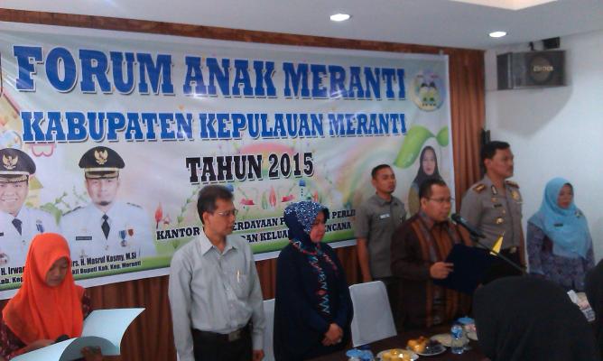 Bupati Meranti Kukuhkan Forum Anak Meranti