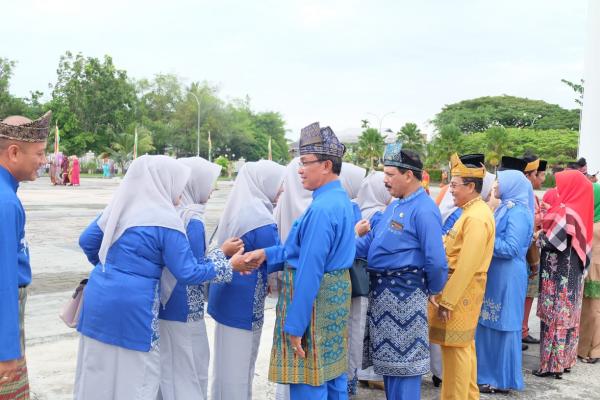Bupati Inhil Pimpin Upacara Pencanangan Penguatan Muatan Lokal Budaya Melayu