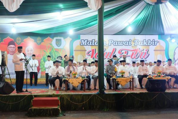 Pawai Takbir Idul Fitri, Pjs Bupati Inhil Sebut Tingginya Partisipasi Cerminkan Karakter Religius Masyarakat
