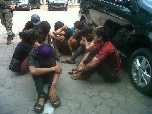 Delapan Anak Punk Ditangkap Satpol PP Pekanbaru