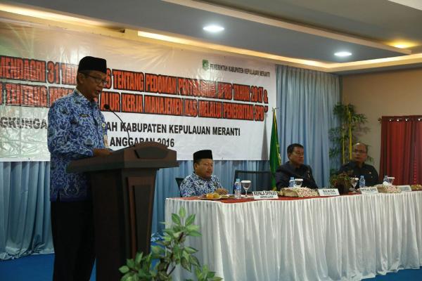 Sekda Meranti Minta SKPD Pedomani Permendagri No 31 Tahun 2016 dan Perbud Tentang Penerbitan SPD