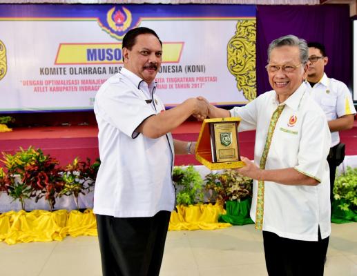 Bupati Inhil,di wakili sekdakab inhil Buka Secara Resmi Musorkab Koni Inhil 2017
