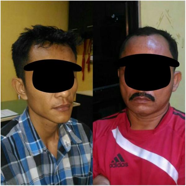 DH dan TA  di tangkap Tim opsnal Polres Kampar   di Pandau  jaya