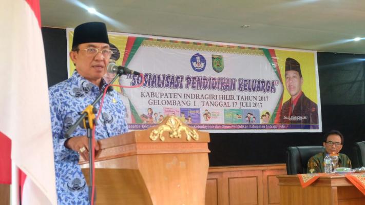 Dari 80 kab yang ada di Indonesia,Inhil menjadi Sosialsiasi Pendidikan Keluarga.