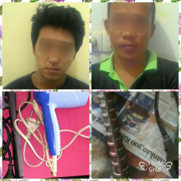 Dua orang pencuri alat alat salon kecantikan di ringkus Polisi.
