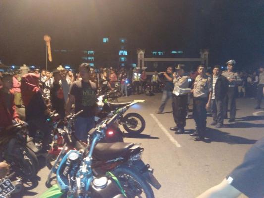 Gabungan Polres,Kodim Inhil razia cipta kondisi antisipasi balap liar.