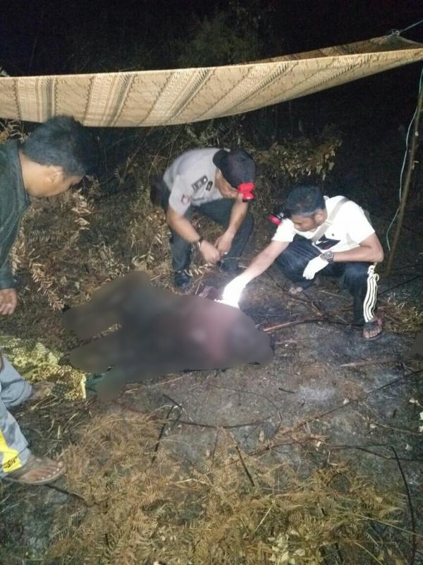 Kakek di temukan dalam keadaan terbakar 