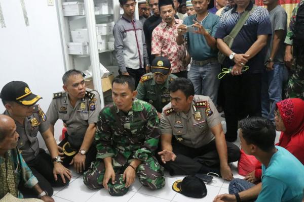 Jenazah Serda Musaini di kunjungi Kapolres dan Dandim