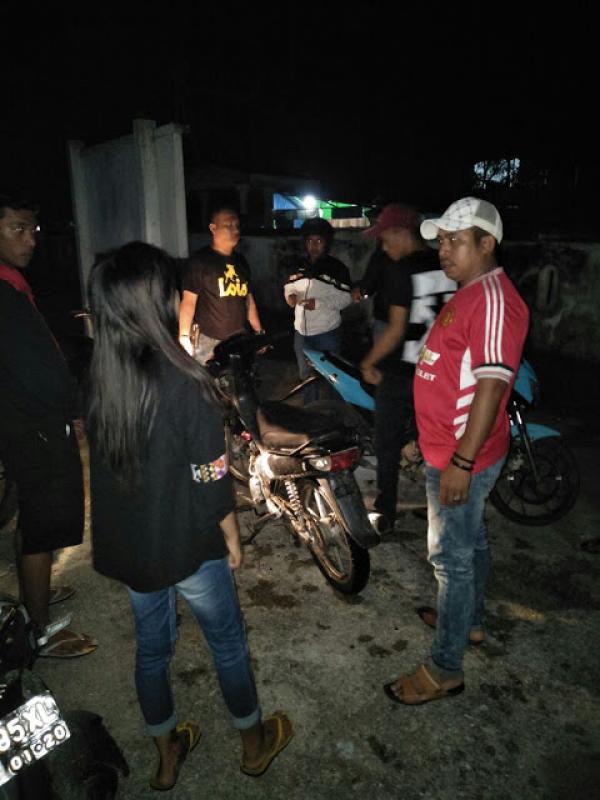Koramil dan Kapolsek Kateman Patroli gabungan antisipasi balap liar dan premanisme.