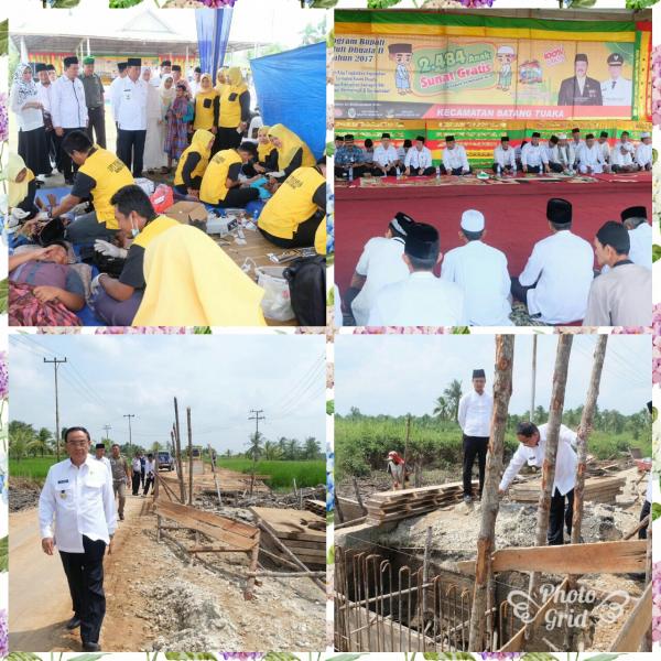 Kunjungan kerja yang terjadwal,Bupati Inhil menyempatkan diri untuk melihat kegiatan lain.
