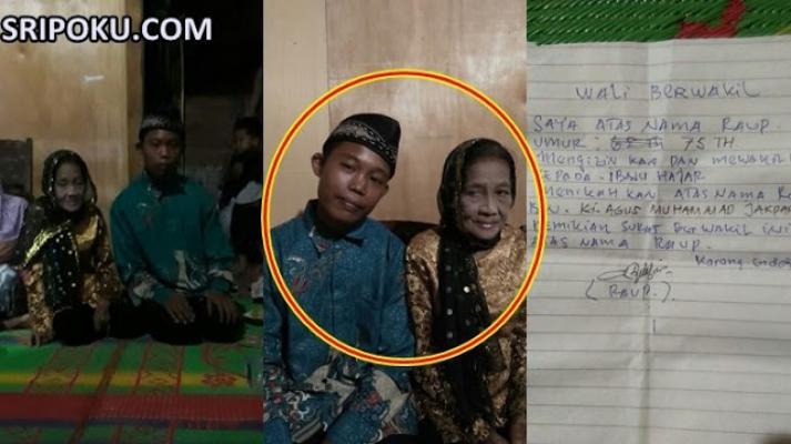 Pemuda berusia 16 tahun nikahi pujaan hatinya umur 71 tahun
