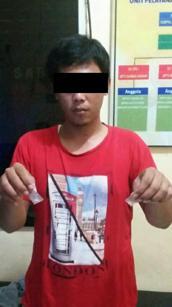 Polsek Tapung tangkap pelaku pengguna narkoba di Desa Sari galuh