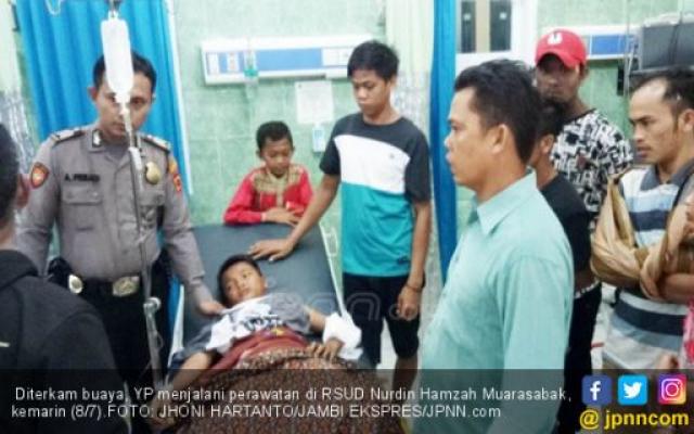 Anak Diseret Buaya, Ibunya Lompat ke Sungai, Heroik!