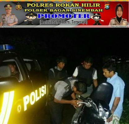 Cegah C3, Polsek Bagan Sinembah Patroli Hingga Dini Hari
