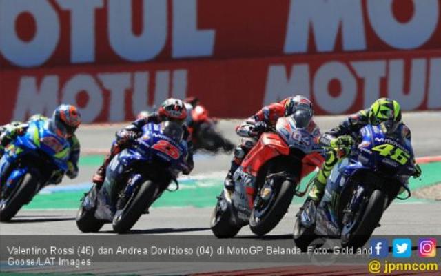 Gagal Podium di MotoGP Belanda, Rossi Salahkan Dovizioso