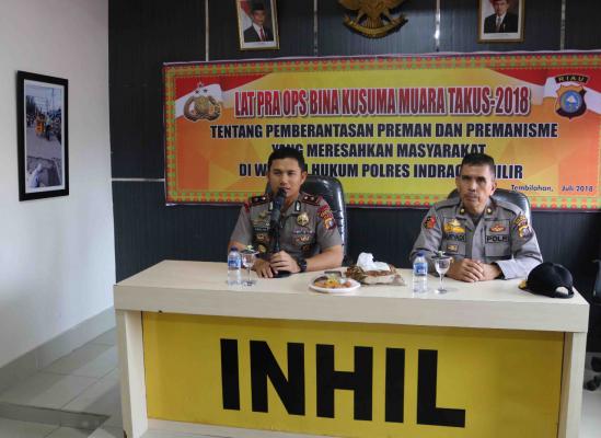 Operasi Bina Kusuma 2018, Polres Inhil Himbau Masyarakat Lapor Bila Ada Tindakan Premanisme