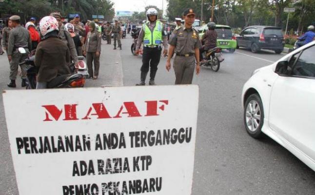 Disdukcapil dan Satpol PP Pekanbaru Razia Pendatang Baru