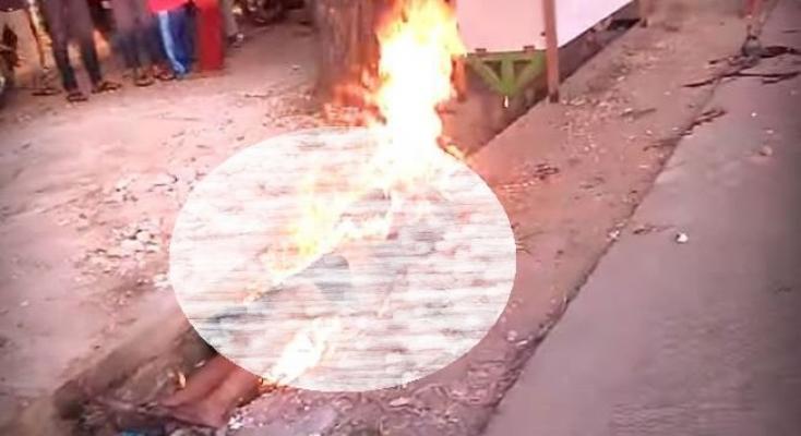 Biadab Hendak Sholat,Tukang servis Televisi di Bekasi malah di bakar hidup hidup.