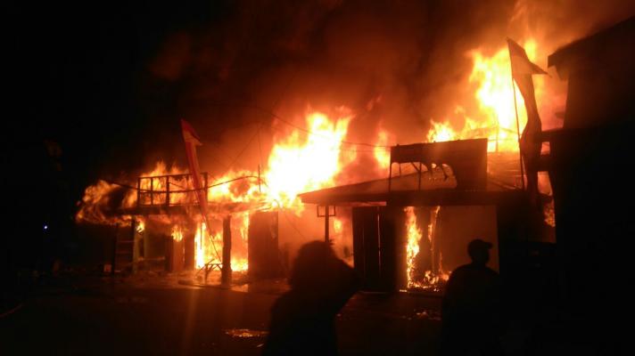 Kronologi kebakaran,yang menghanguskan warung warga