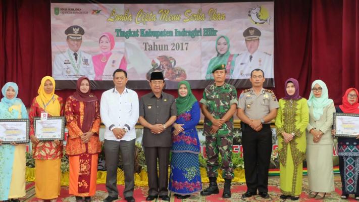 Bupati Inhil Hadiri Lomba Cipta Menu Serba Ikan TP PKK