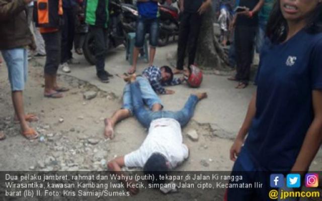 2 Pelaku Jambret Ditangkap, 1 Ditembak Mati, 1 Lagi Remuk