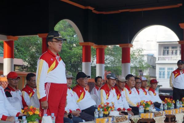 HUT RI Ke - 73, Bupati Inhil Hadiri Upacara Pencanangan Serangkaian Kegiatan