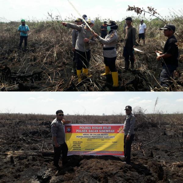 Karlahut di Dusun Rumbia ll Balai Jaya, Polsek Bagan Sinembah Pasang Police Line 